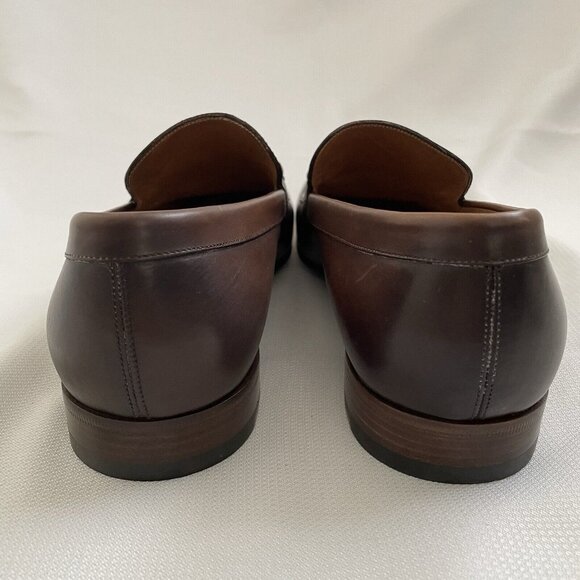 GUCCI Jordaan Horsebit Loafer In Brown Leather Sz 9 Men's Luxury Designer Shoe - Picture 5 of 9